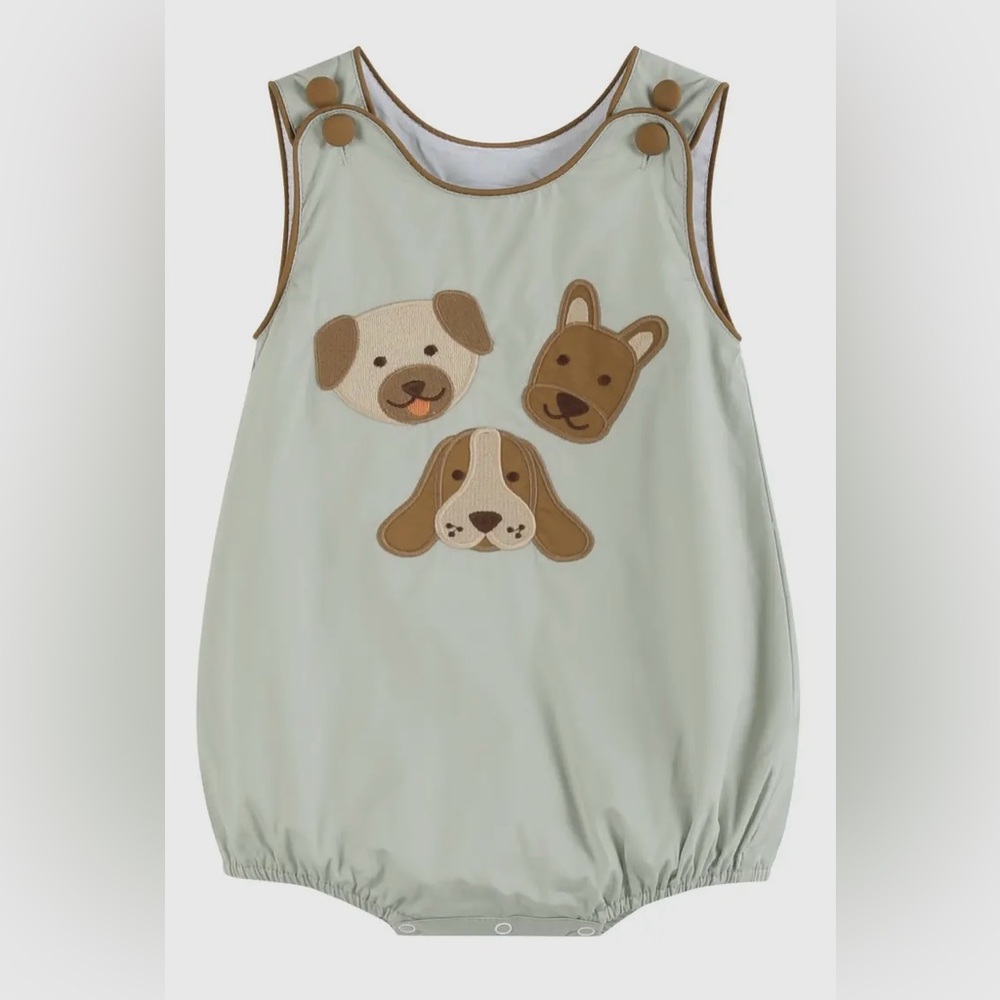 Adorable Animal Print Kids Bodysuit - Green